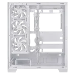 Asus A31 Plus TG ARGB White ATX PC Case Front and Side View