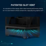 Asus Prime AP202 ARGB mATX PC Case – Black with curved tempered glass and ARGB fans