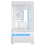 ASUS Prime AP202 ARGB mATX PC Case – White with Curved Tempered Glass and ARGB Fans