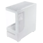 ASUS Prime AP202 ARGB mATX PC Case – White with Curved Tempered Glass and ARGB Fans