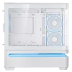 ASUS Prime AP202 ARGB mATX PC Case – White with Curved Tempered Glass and ARGB Fans