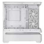 ASUS Prime AP202 ARGB mATX PC Case – White with Curved Tempered Glass and ARGB Fans