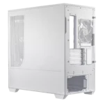 ASUS Prime AP202 ARGB mATX PC Case – White with Curved Tempered Glass and ARGB Fans