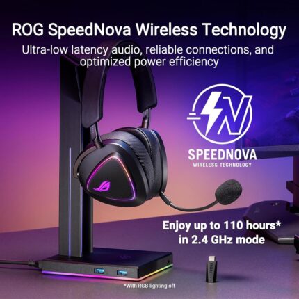 Asus ROG Delta II Wireless Gaming Headset Black – DualFlow, 50mm drivers, 110hr battery