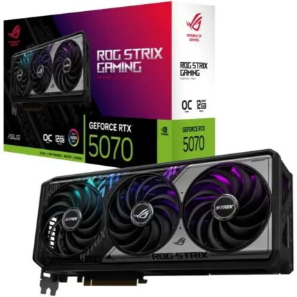 Asus ROG Strix GeForce RTX 5070 OC Edition 12GB GDDR7 Graphics Card Front View
