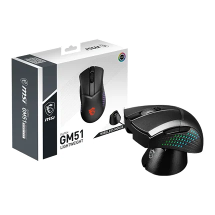 MSI Clutch GM51 Lightweight Wireless Gaming Mouse &amp Charging Dock