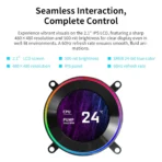 Lian Li Hydroshift II 360 TL RGB Liquid CPU Cooler White with LCD and RGB Fans