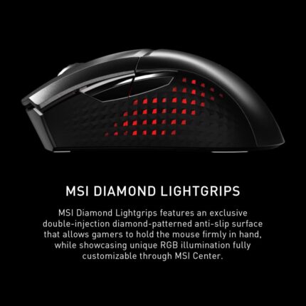 MSI Clutch GM51 Wireless Gaming Mouse & Charging Dock 26K DPI RGB 150Hr Battery