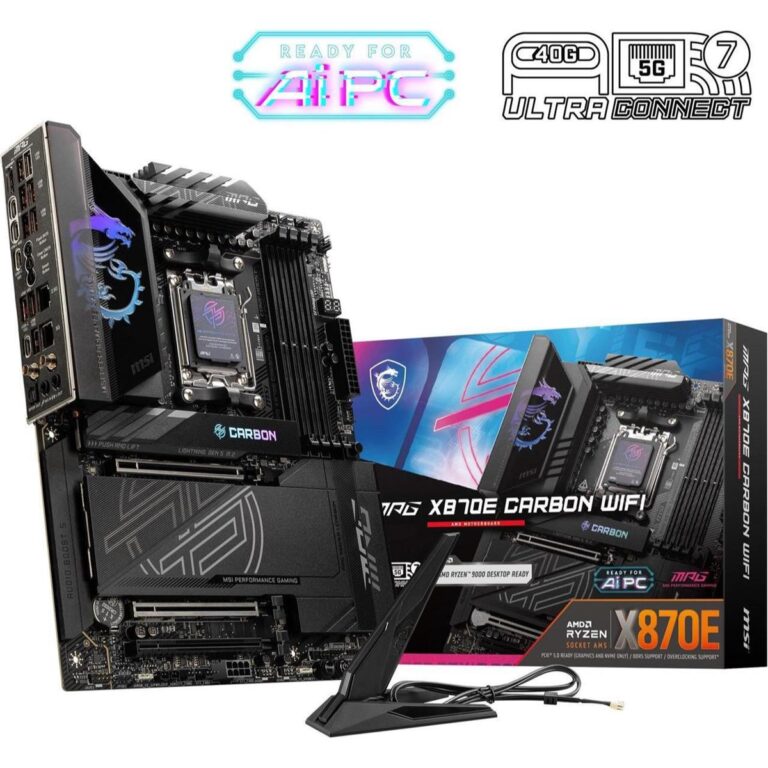 MSI MAG X870E Carbon WiFi DDR5 AMD AM5 ATX Motherboard