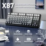 ATTACK SHARK X87 Tri-mode Gasket Mechanical Keyboard - Moon Night - Image 3