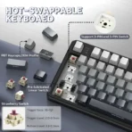 ATTACK SHARK X87 Tri-mode Gasket Mechanical Keyboard - Moon Night - Image 5