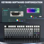 ATTACK SHARK X87 Tri-mode Gasket Mechanical Keyboard - Moon Night - Image 7