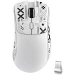 Attack Shark R1 Wireless Gaming Mouse – Tri-Mode, 55g Ultra-Light, 18K DPI – White