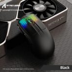Attack Shark X5 Wireless Gaming Mouse Tri-Mode BT 5.1 2.4G USB-C 49g Lightweight RGB Black