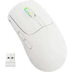 Attack Shark X5 Wireless Gaming Mouse White with RGB Honeycomb Design