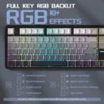 Attack Shark X87 Wireless Mechanical Keyboard Moon Night with RGB and Gasket Mount