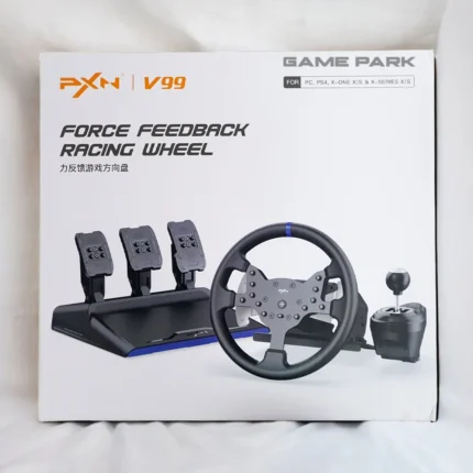 PXN V99 Gaming Racing Steering Wheel with 1080° rotation and pedal set