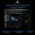 Thermalright Trofeo Vision 360 ARGB Black AIO CPU Liquid Cooler –IPS LCD Screen - Image 2