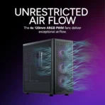 Cooler Master Elite 502 ATX high airflow PC case with tempered glass