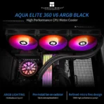 Thermalright Aqua Elite 360 V6 ARGB Black 360mm AIO CPU Liquid Cooler
