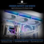 Thermalright Frozen Infinity 360 White ARGB liquid CPU cooler with triple PWM fans
