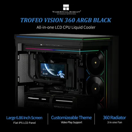 Thermalright Trofeo Vision 360 ARGB AIO CPU Liquid Cooler with LCD Display
