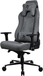 Arozzi Vernazza Soft Fabric Gaming Chair Ash with 3D armrests and lumbar support