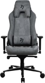 Arozzi Vernazza Soft Fabric Gaming Chair Ash with 3D armrests and lumbar support