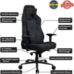 Arozzi Vernazza Supersoft Gaming Chair Pure Black with memory foam lumbar support