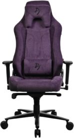 Arozzi Vernazza Soft Fabric Ergonomic Gaming Chair Purple with 3D armrests and lumbar support