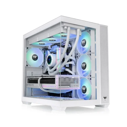 Thermaltake View 380 TG ARGB Mid Tower ATX Case – white