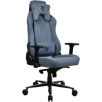 Arozzi Vernazza Soft Fabric Blue Ergonomic Gaming Chair with 3D Armrests