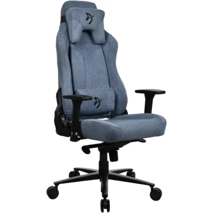 Arozzi Vernazza Soft Fabric Blue Ergonomic Gaming Chair with 3D Armrests