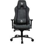 Arozzi Vernazza Soft Fabric Ergonomic Gaming Chair Dark Grey with 3D Armrests