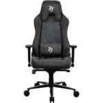 Arozzi Vernazza Soft Fabric Ergonomic Gaming Chair – Durable Upholstery with 3D Armrests & Pro Mechanism (Dark Grey)