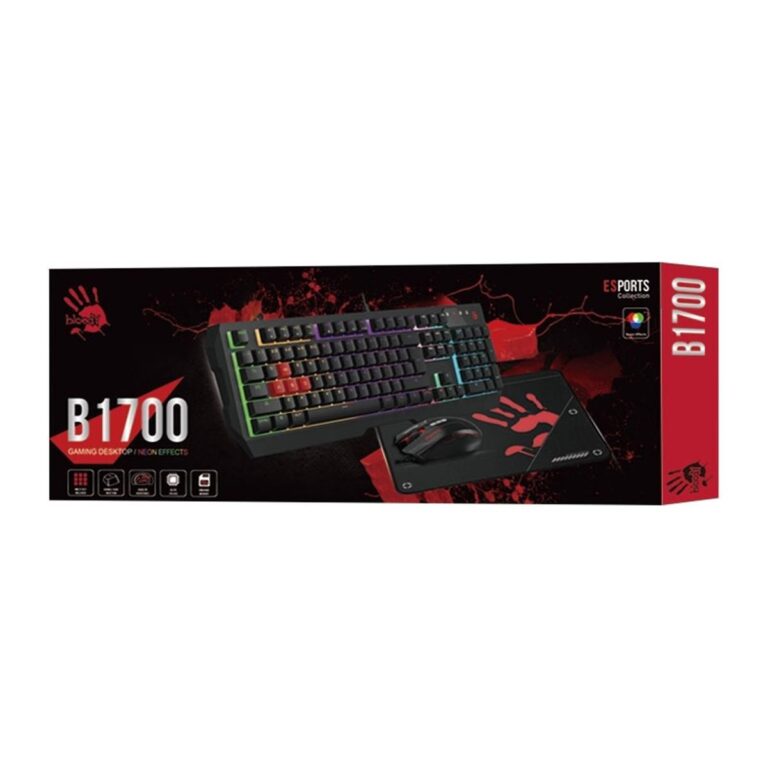 Bloody B1700 black gaming keyboard with RGB backlight