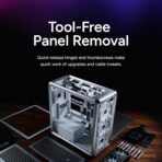 Cooler Master MasterFrame 600 Silver modular ATX mid tower PC case