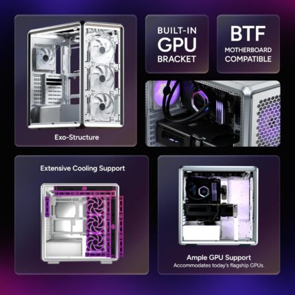 Cooler Master MasterFrame 600 Silver modular ATX mid tower PC case