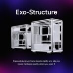 Cooler Master MasterFrame 600 Silver modular ATX mid tower PC case