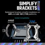 Cooler Master 360 Core II White CPU Liquid Cooler with aRGB fans