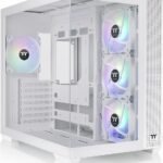 Thermaltake View 380 TG ARGB Snow ATX Case – White, Dual Tempered Glass, ARGB Fans