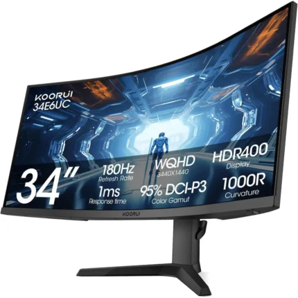 Koorui 34E6UC 34-inch curved ultrawide gaming monitor black