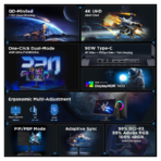 KOORUI S2741LM 27-inch Dual-Mode IPS/Mini LED UHD Gaming Monitor – 160Hz/320Hz - Image 2