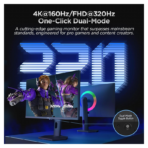 KOORUI S2741LM 27-inch Dual-Mode IPS/Mini LED UHD Gaming Monitor – 160Hz/320Hz - Image 4