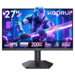 Koorui G2722P 27″ 2K QHD Gaming Monitor – 200Hz Fast IPS, 1ms, HDR400, Adaptive Sync