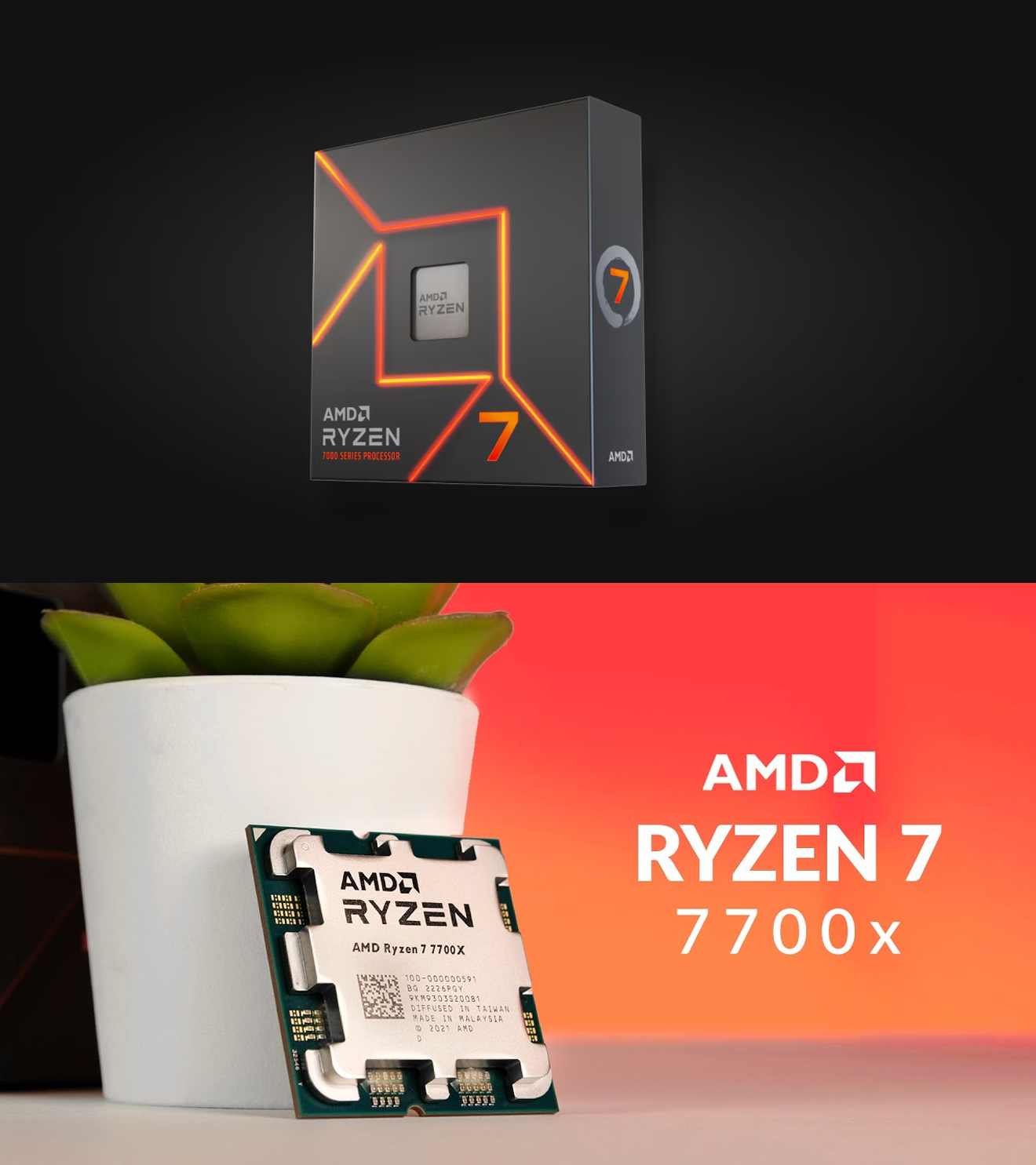 AMD Ryzen™ 7 7700X Desktop Processor – Box