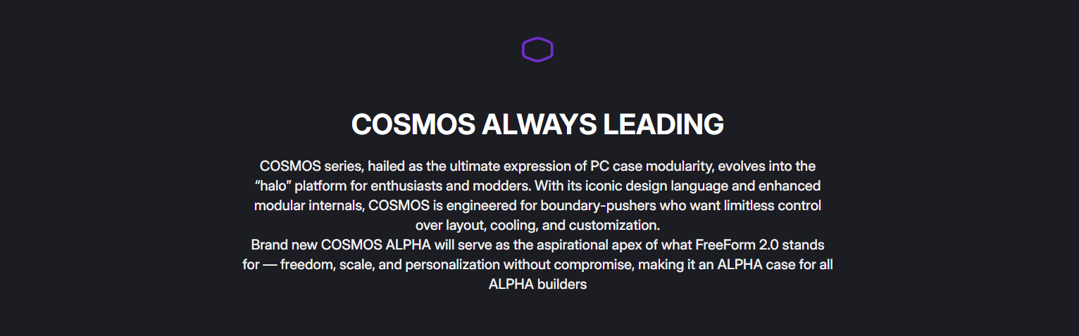 CoolerMaster COSMOS ALPHA ATX Premium Gaming Case