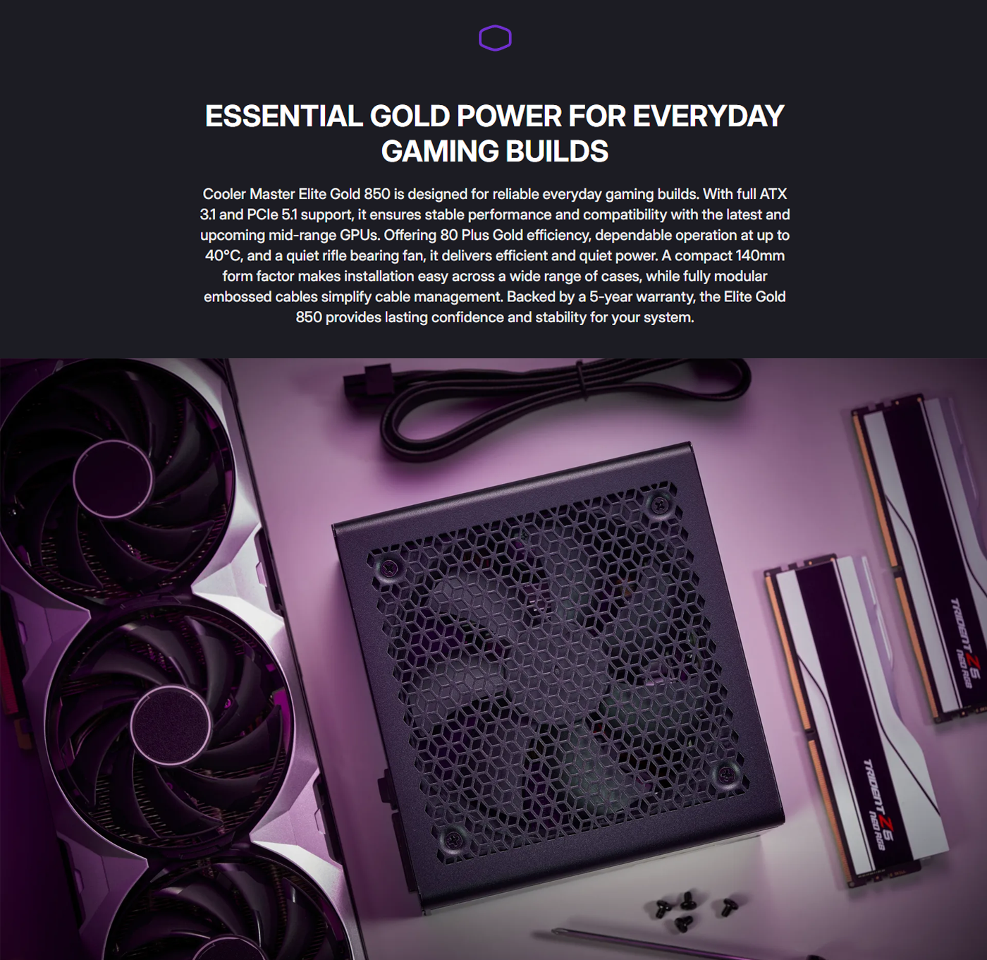 Cooler Master Elite Gold 850W PSU