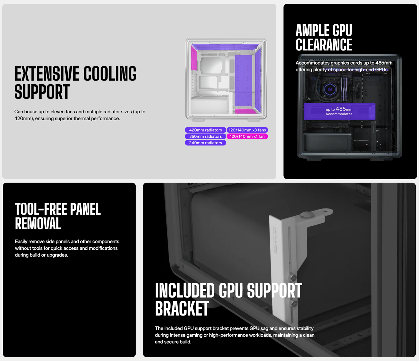 CoolerMaster Premium modular ATX case MasterFrame 600 Mesh