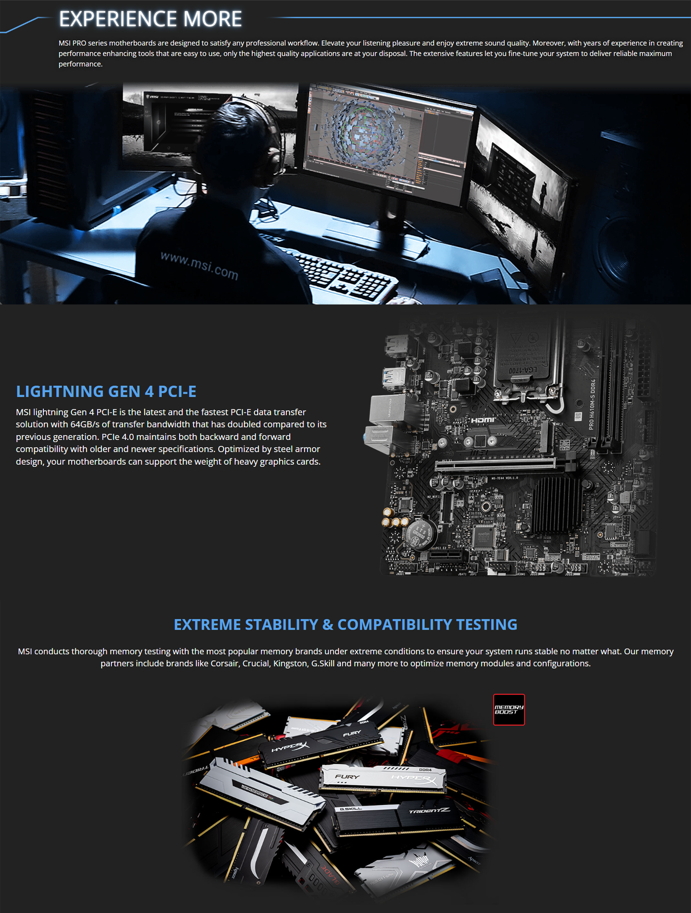 MSI PRO H610M-S DDR4 Motherboard M-ATX LGA 1700